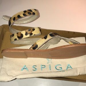 Aspiga hair calf sandals